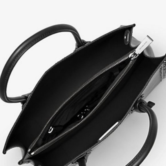 NWT Michael Kors Mercer Bag (Black with Silver Studs) - Picture 4 of 4